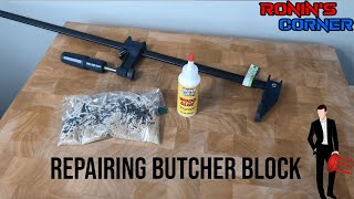 Butcher Block Repair and Condition  How to [upl. by Odnalor]