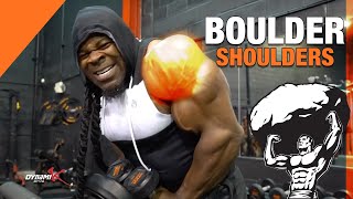 Build BOULDER Shoulders  3D Delt Exercises [upl. by Teddy]