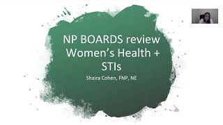 Womens Health and STIs for NP boards [upl. by Oynotna]