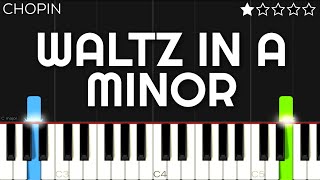 Chopin  Waltz in A Minor B150  EASY Piano Tutorial [upl. by Rettke9]