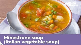 VEGETABLE MINESTRONE  Traditional Italian vegetable soup [upl. by Saber806]