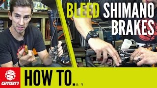 How to Bleed Shimano Disc Brakes – Mountain Bike Maintenance [upl. by Nele]