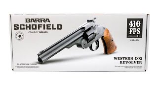 Barra Airguns Schofield No 3 Revolver  177 CO2 Full Metal Air Revolver  Chrome Finish [upl. by Claudia182]