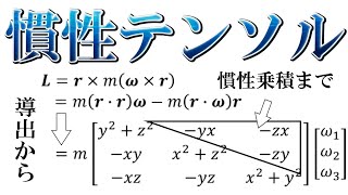 20分で分かる慣性テンソル【古典力学回転の力学】 [upl. by Encratis]