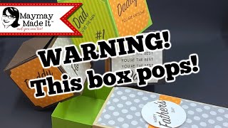 DIY Pop Up Cube Surprise Box Tutorial for Dad [upl. by Yme199]