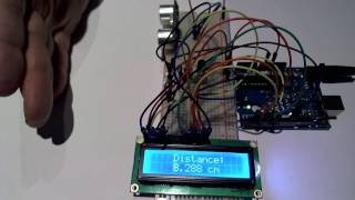 Arduino Capteur Ultrason Afficheur [upl. by Wylma404]