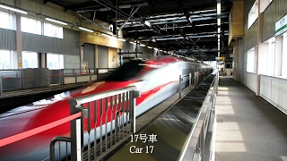 310kmh Japan Shinkansen train passing by at Mizusawaesashi Station 新幹線高速通過水沢江刺駅 [upl. by Rammus]