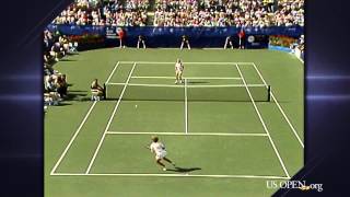 Today in US Open History Navratilova vs Graf [upl. by Ettenhoj806]