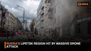 Russias Lipetsk region hit by massive drone attack  DD India [upl. by Yendroc]