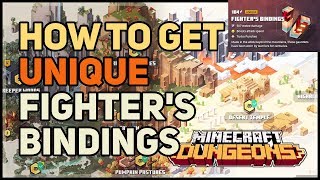 How to get Fighters Bindings Unique Gauntlets Minecraft Dungeons [upl. by Nahtanaoj]