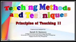 Teaching Methods and Techniques [upl. by Zeus]