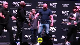 UFC 263 Figueiredo Shoves Brandon Moreno [upl. by Ailelc]