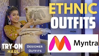 MYNTRA ETHNIC WEAR HAUL 😍  Designer dresses Tryon  Honest Review  gimaashi [upl. by Acinoryt]