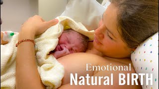 LABOR amp DELIVERY VLOG RAW AND REAL ►  Unmedicated and Emotional 1st Baby [upl. by Aierb]