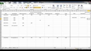 Create a Bookkeeping Spreadsheet using Microsoft Excel  Part 3 [upl. by Annavaig]