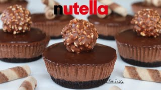 NOBAKE Mini Nutella Cheesecake Recipe  Top Tasty Recipes [upl. by Elnora]