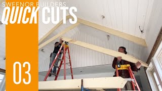 Custom Scissor Truss  Installation  QUICK CUTS 03 [upl. by Malachi49]