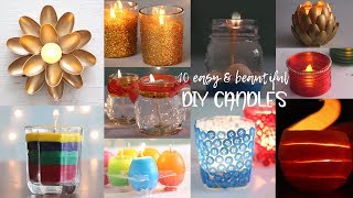 10 Easy and Beautiful DIY Candles  Useful things  Compilation [upl. by Eikin]