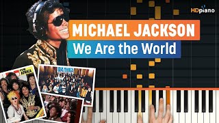 How to Play quotWe Are the Worldquot by Michael Jackson  HDpiano Part 1 Piano Tutorial [upl. by Idonna406]