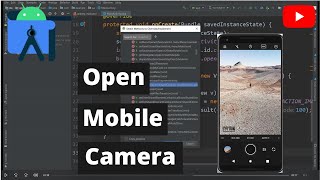 Open Camera In Android Studio  Capture Image  Java [upl. by Kirk]