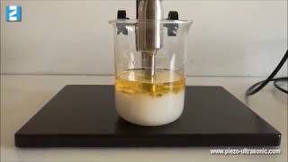 Ultrasonic Homogenization of Oil in Water [upl. by Gusella80]