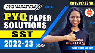 CBSE Class 10 SST PYQs Paper Solution 20222023  10th Social Studies Previous Year Question Answers [upl. by Celestyna756]