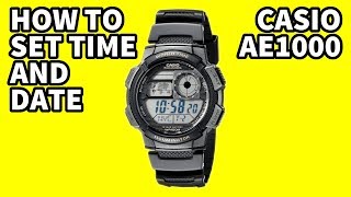 Casio AE1000 how to set time and date [upl. by Cowan]