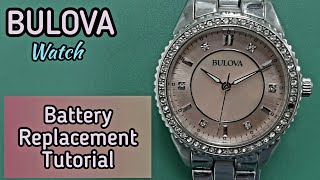 BULOVA Watch Battery Replacement Tutorial  Bulova Watch  SolimBD  Watch Repair Channel [upl. by Far]