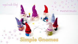 Simple Felted Gnomes  Easy Crafting Bliss [upl. by Conall653]