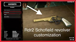 Top 3 Schofield revolver customization red dead redemption 2 [upl. by Asirralc]