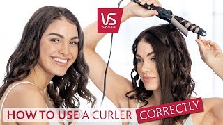 How To Curl Hair With A Curling Wand  VS Sassoon [upl. by Laveen614]