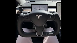 Yoke Steering Wheel For Tesla Model Y  Model 3 [upl. by Cochrane]