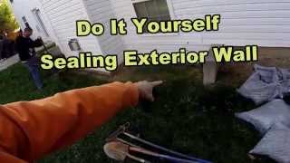 How To Waterproof Your Exterior Foundation Wall DIY for Homeowners [upl. by Pinkham]