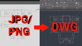 Insert JPGPNG in AutoCAD DWGeditable  AutoCAD tutorial ⏩ [upl. by Nelrsa]