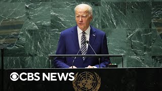 President Biden addresses UN General Assembly in New York  full video [upl. by Desi]