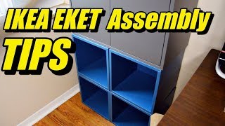 IKEA EKET Modular Storage Cabinet Assembly Tips [upl. by Alaikim]