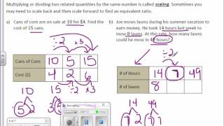 6th Grade 14 Ratio Tables [upl. by Ainadi251]