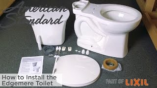 How to Install the Edgemere Toilet from American Standard [upl. by Anoli296]