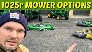 John Deere 1025r AutoConnect Mower Options [upl. by Suolkcin491]