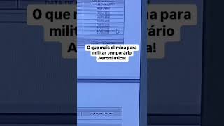 O que mais elimina para militar temporário Aeronáutica [upl. by Arturo]