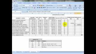 Ms Excel 5 Fórmulas nómina completa [upl. by Enahs434]