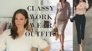 Classy Work Wear Outfits  Fashion Over 40  Classy Women Style [upl. by Allebasi651]