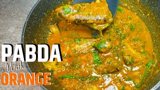 Deshi Pabda Macher Recipe  PABDA FISH WITH ORANGE PEEL [upl. by Garnes]