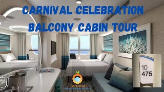 CARNIVAL CELEBRATION FULL ROOM TOUR  CABIN 10475 [upl. by Homans]