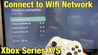 How to Connect to Wifi Network Internet on Xbox Series XS [upl. by Norud302]