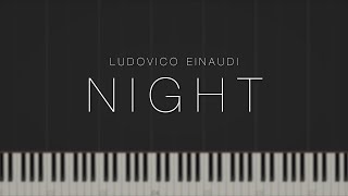 Night  Ludovico Einaudi \\ Synthesia Piano Tutorial [upl. by Elliven923]