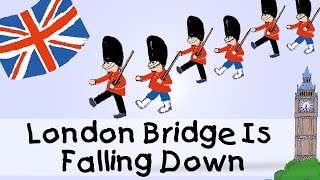 London Bridge Is Falling Down  englische Kindergarten Lieder  Kinderlieder [upl. by Lirpa]