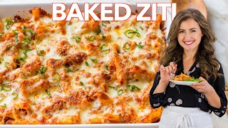 Baked ZITI Recipe  Easy PASTA CASSEROLE [upl. by Yeaton700]