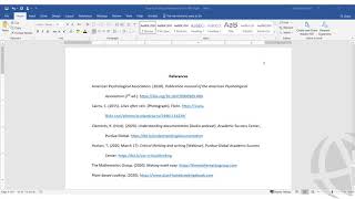 Formatting an APA Style Reference List [upl. by Aldwin]