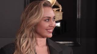 Miley Cyrus on the Red Carpet  2019 GRAMMYs [upl. by Nerua]